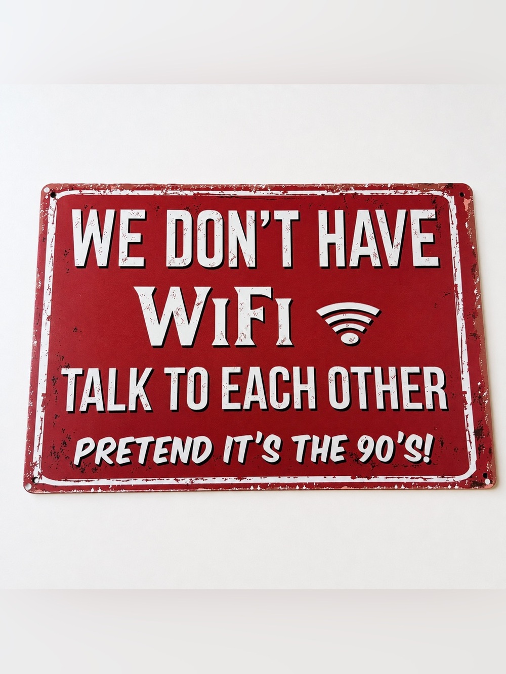 NWOT Funny WiFi Metal Sign 90s Retro Wall Decor 12x8